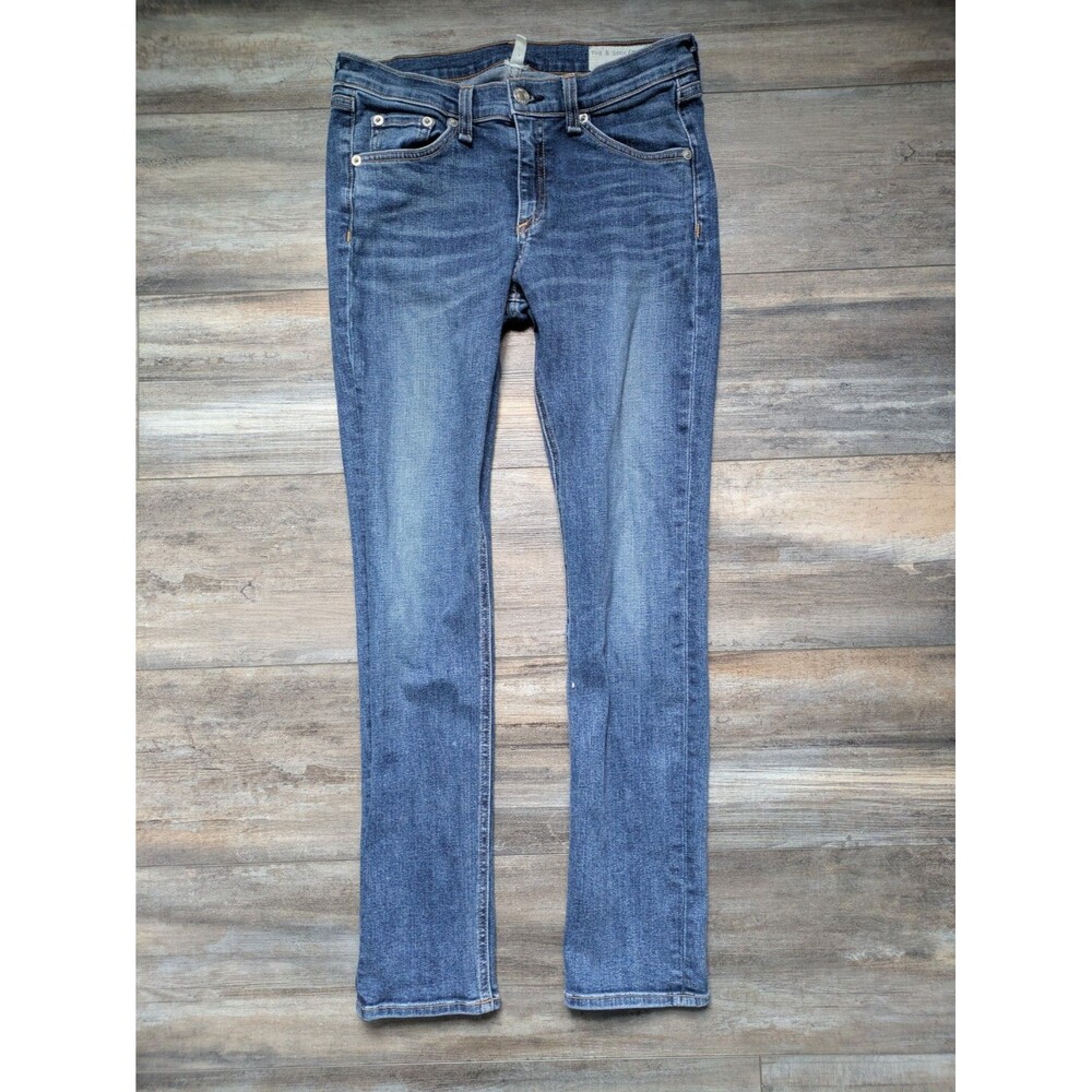 RAG & BONE Ankle Skinny Capri Jeans Women's Sz 29 Blue Mid Wash Denim W1526K520